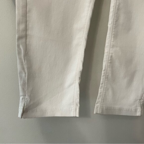 New Bellina White Pull On Stretch Denim Capri Size XS bin 4E - Picture 2 of 5